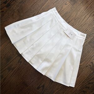 White Pleated Mini Skirt - Women's Tennis Style